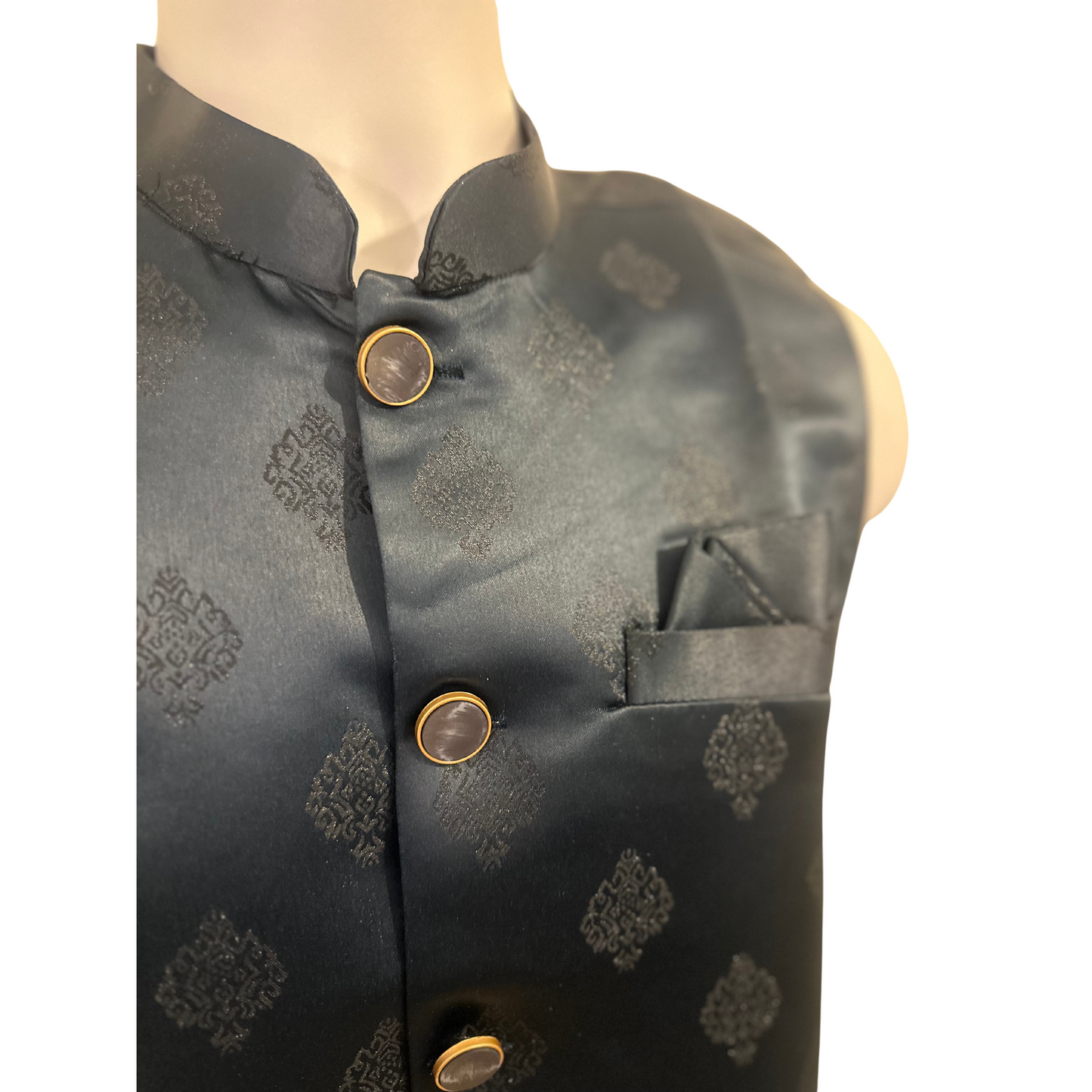 Blue Indian Nehru Waistcoat for men
