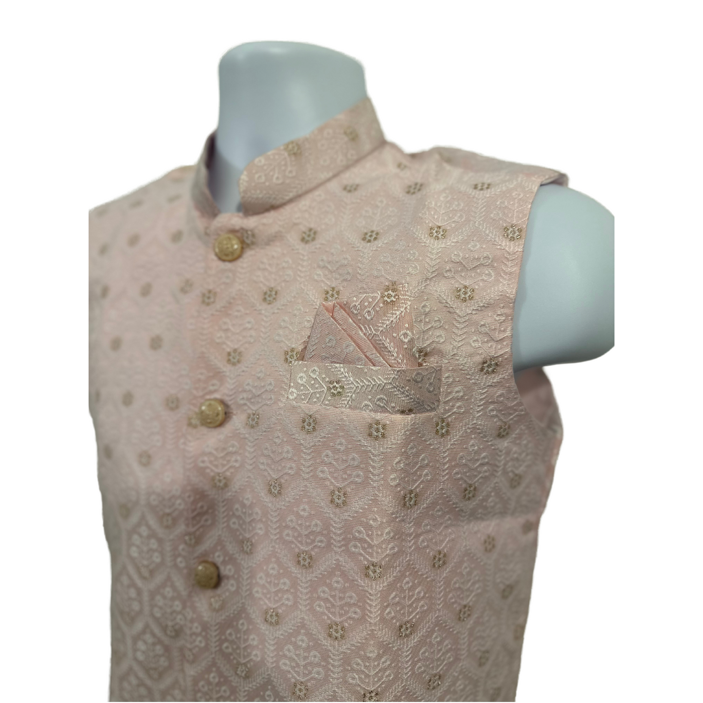 Pink Indian nehru waistcoat