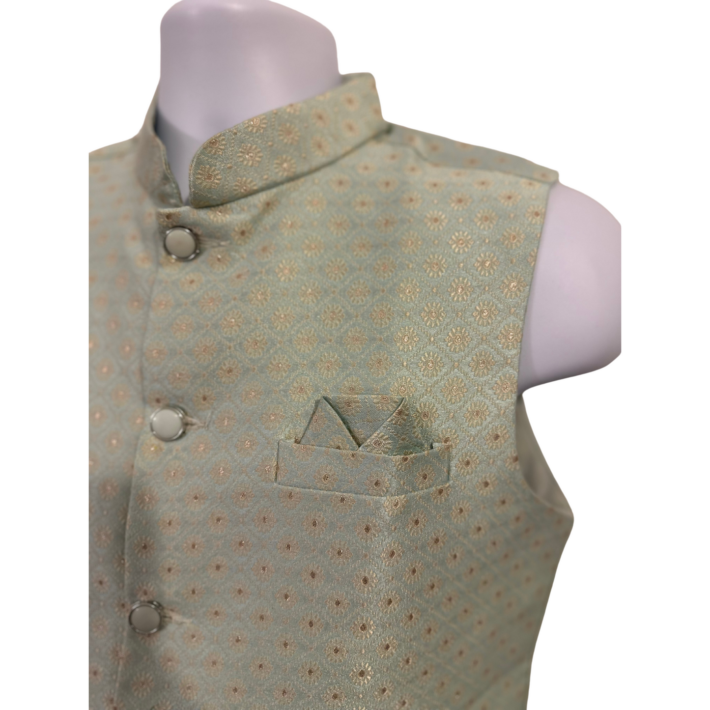 Blue Indian Waistcoat mens