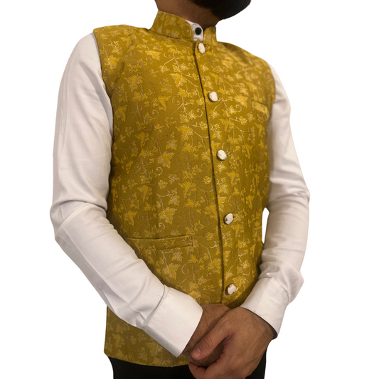 Suryansh luxury Indian waistcoat, Nehru jacket for weddings UK, groom Indian menswear