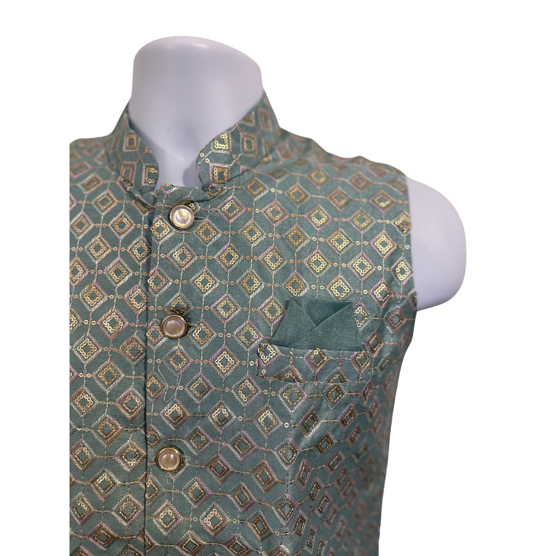 Blue Indian Nehru Waistcoat for men